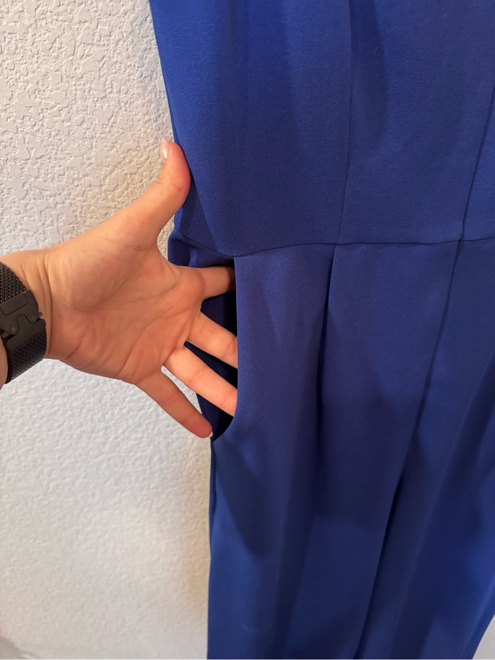 Calvin Klein Cobalt Blue Sleeveless Jumpsuit - Picture 5 of 11